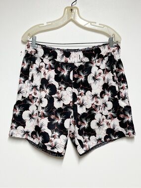 Robert Graham Hibiscus Floral Print Swim Trunks Sz 34
